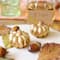 Kate Aspen&#xAE; Mini Gold Pumpkin Place Card Holder Set